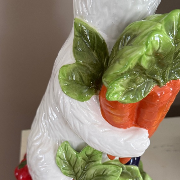 Charming White Bunny with Carrot Holiday Decor - Picture 5 of 14
